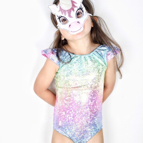 Unicorn Costume Girls Leotard Dance 
