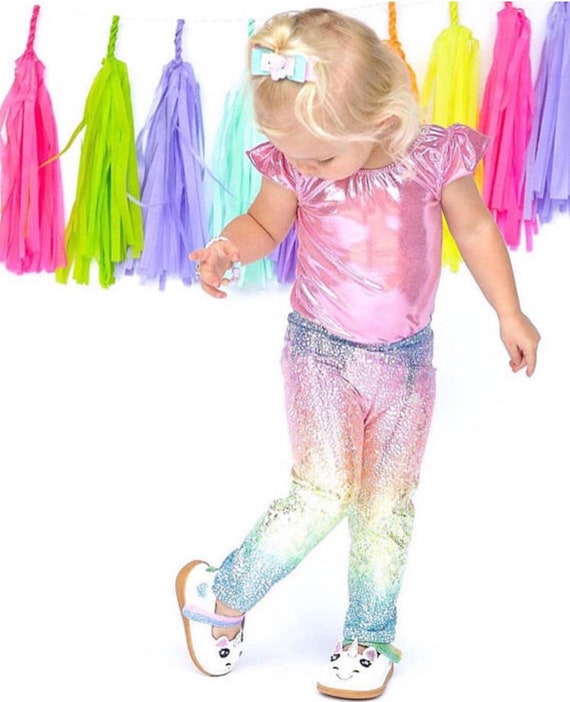 Unicorn Leggings Baby Girl Leggings Toddler Leggings Kids Leggings Metallic,  Sparkly Holographic Leggings Whimsical Rainbow Leggings -  New Zealand