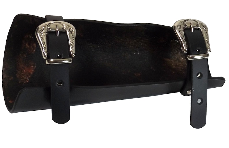 LARP Armour Made to Order TWIN DRAGONS Bracer Leather Vambrace