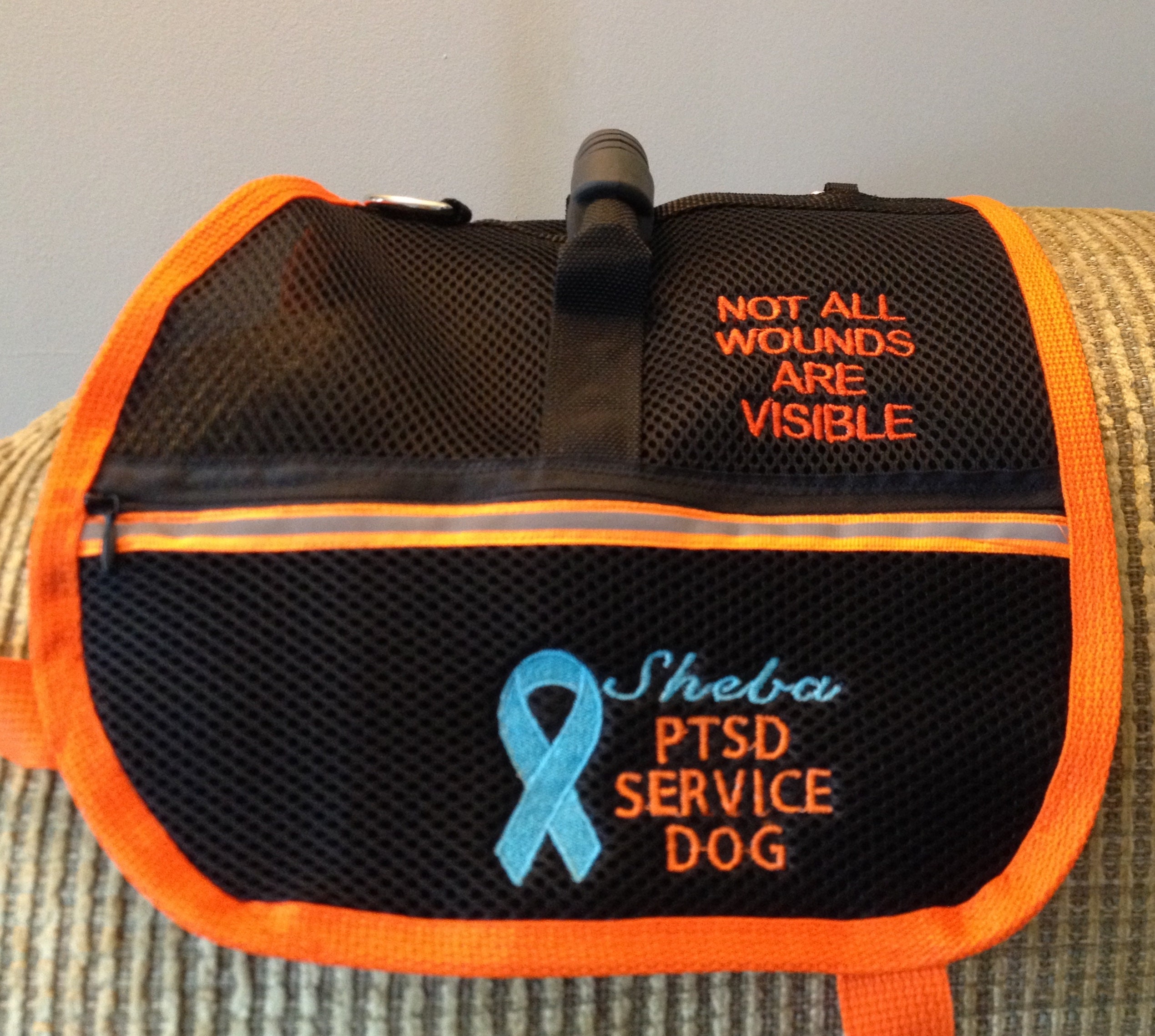 Custom Made Service Dog Vest. Zipper Pockets Reflective Etsy