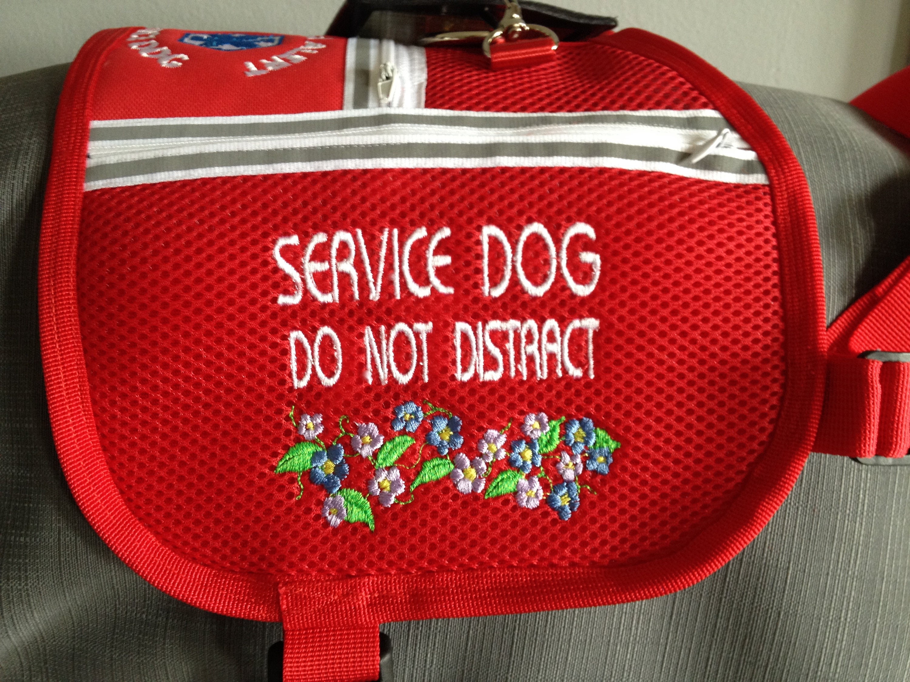 Custom Made Service Dog Vest. 3 Zippered Pockets. 3 Large Etsy