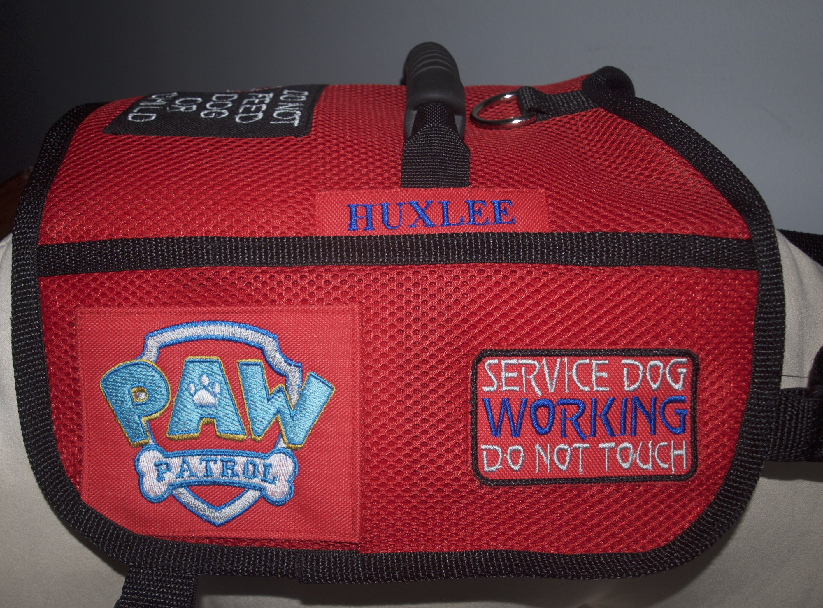 embroidered service dog vest