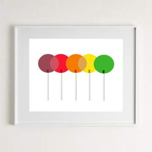 Kids Candy Art, Kids Lollipop Art, Kids Candy Wall Decor, Dessert Kids Art Print, Rainbow Nursery Art, Rainbow Kids Wall Decor, Lollipop Art