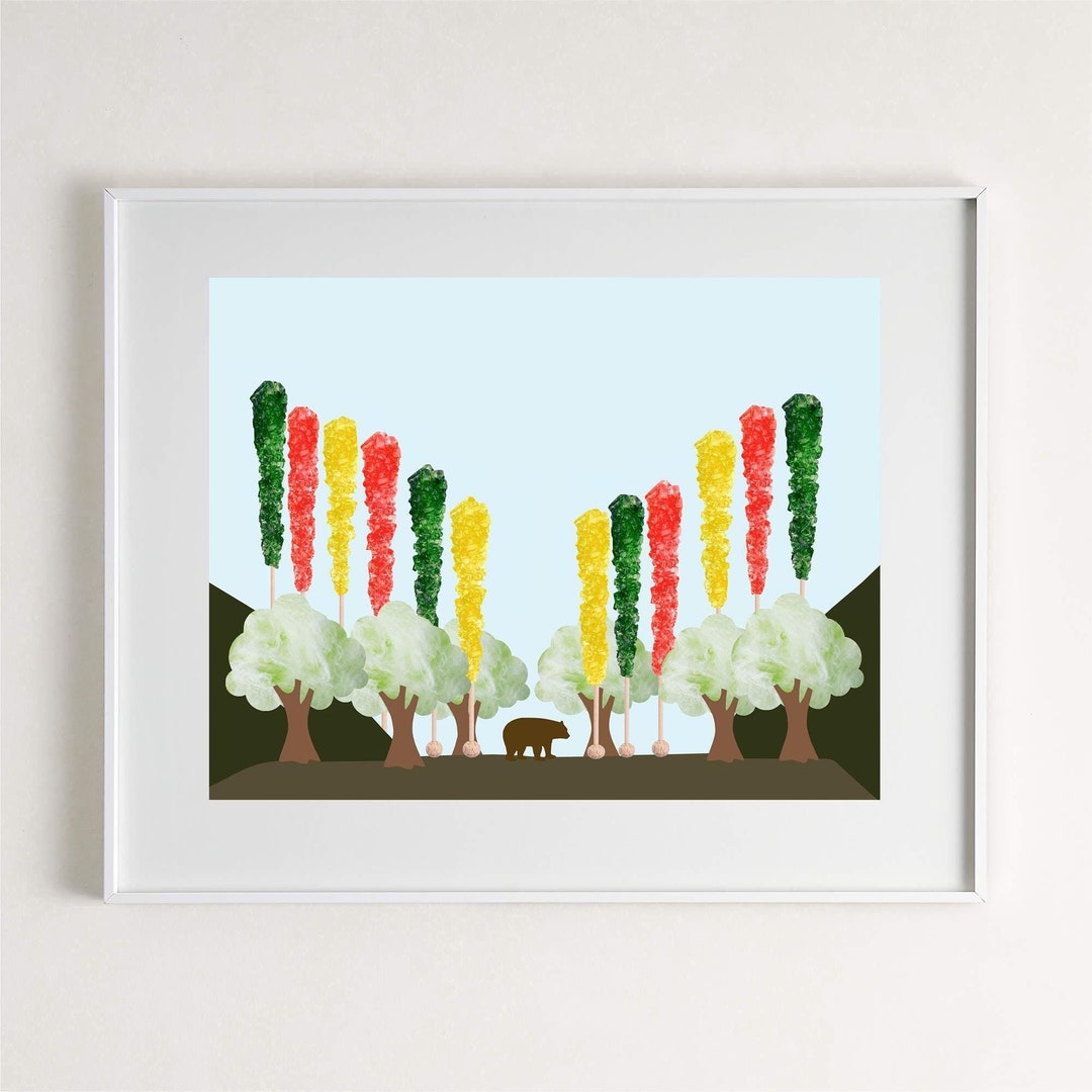 Forest Art Print, Kids Forest Art, Kids Nature Art, Forest Art ...
