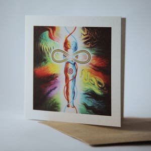 Cartão de felicitações de casamento interno 105 mm x 105 mm, envelope e embalagem de celofane, cartão reciclado