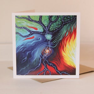 Cartão de felicitações Spirit Dancer 105mmx105mm, Envelope e embrulho de celofane, Cartão reciclado