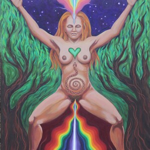 Creatrix Births print A5: 210mmx148mm. Cellophane wrapping, vegetable inks.