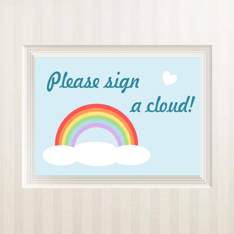 Rainbow Guestbook Alternative Rainbow Baby Shower Guest Book Etsy