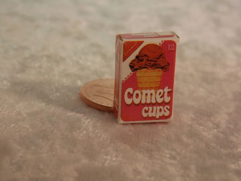 Half Inch Scale Dollhouse Miniature Comet Ice Cream Cones Box Arabika Be Half Inch Scale Dollhouse Miniature Comet Ice Cream Cones Box Arabika Be