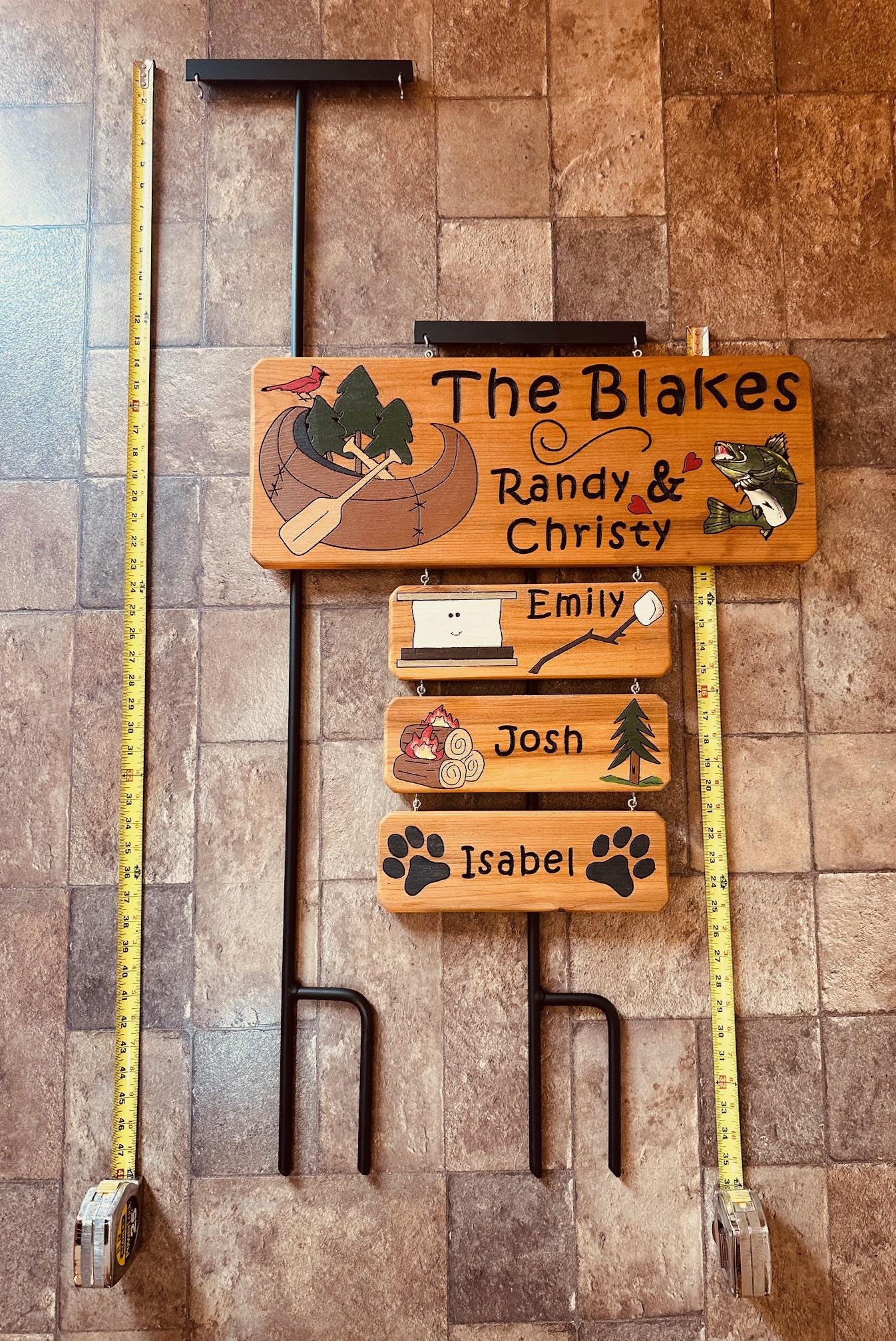 Wrought Iron Sign Stake: Heavy Duty Camping Sign Holder - Etsy