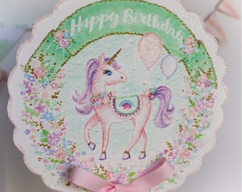 unicorn cake topper polymer