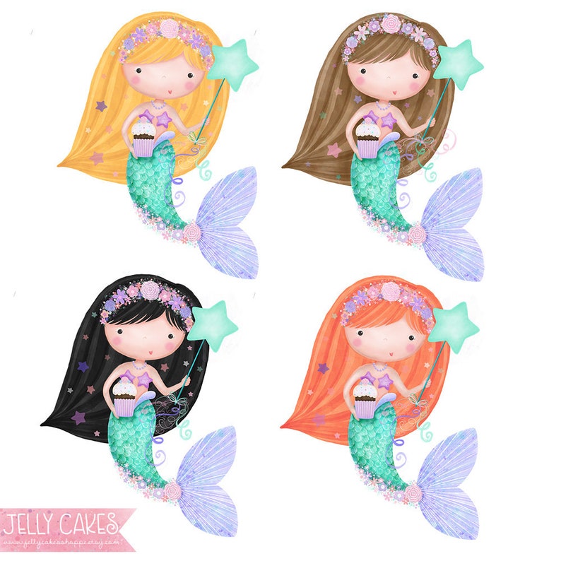 Printable Mermaid Cake Topper Mermaid Birthday Decor - Etsy
