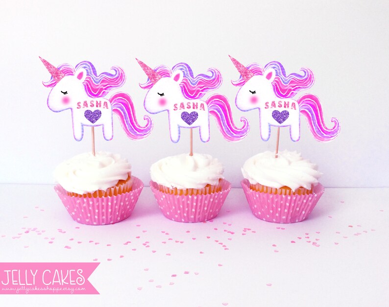 unicorn cupcake toppersunicorn birthdaypersonalized
