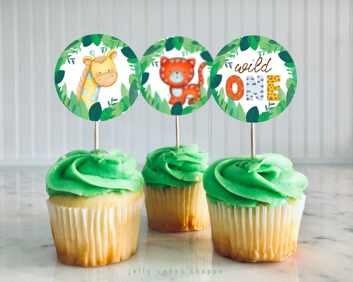 Wild One Cupcake Toppers Printable 1st Birthday Cupcake Etsy