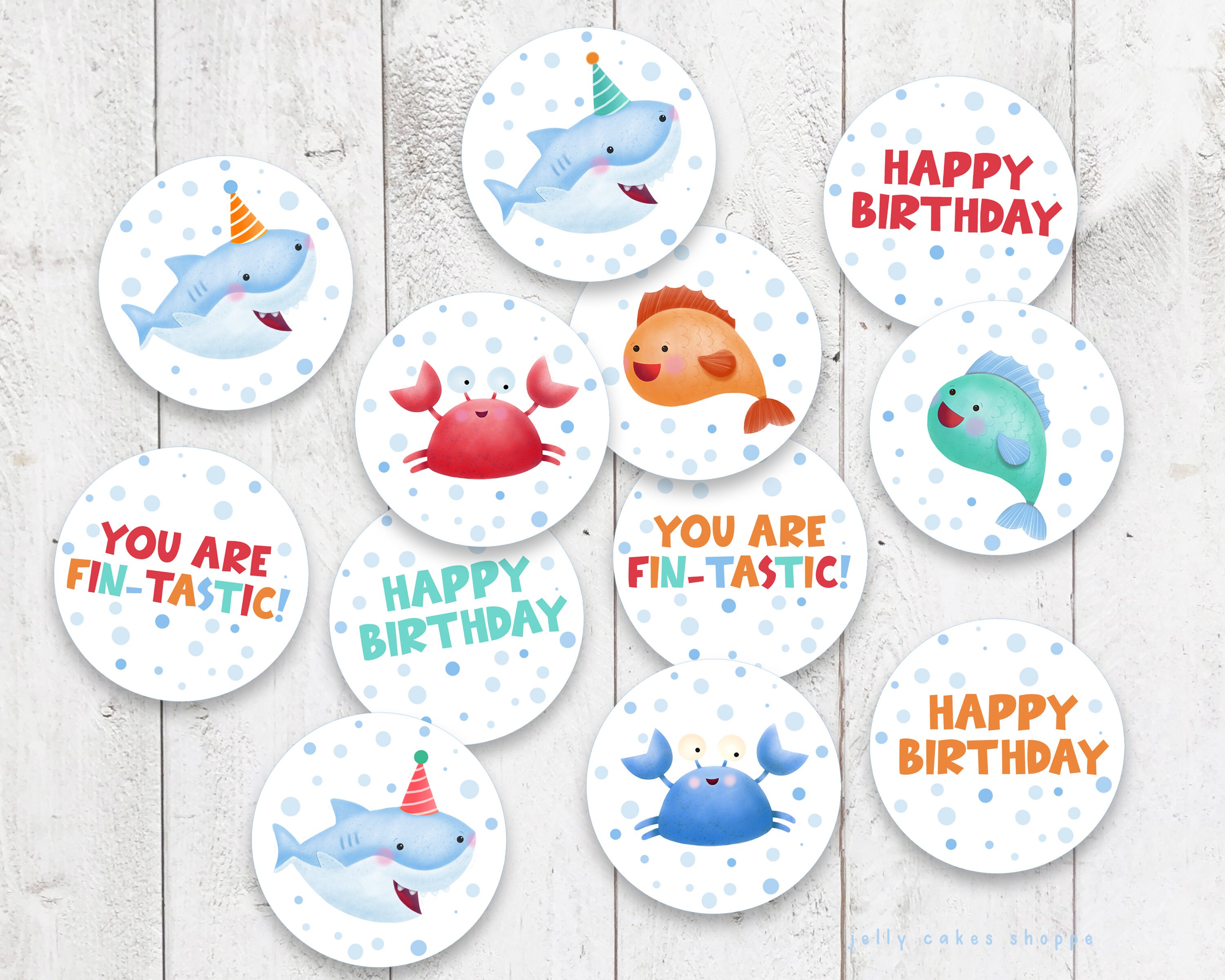Printable Shark Party Cupcake Toppers Baby Shark Birthday | Etsy