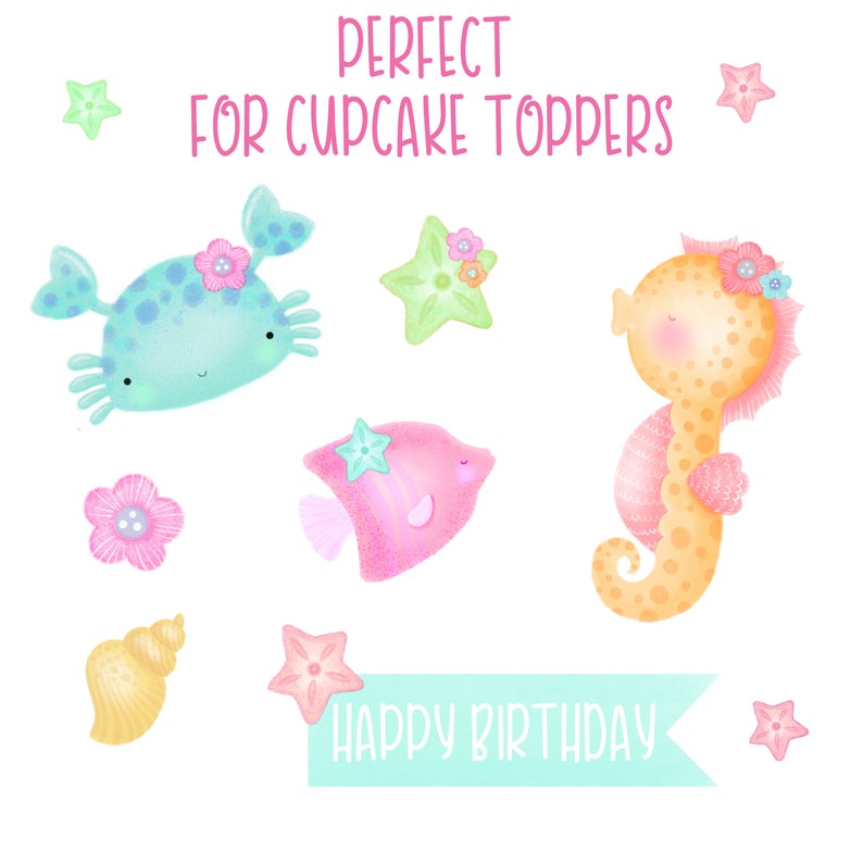 Mermaid Cake Topper Printable Coloring Pages mermaid-cake-topper-printable-coloring-pages