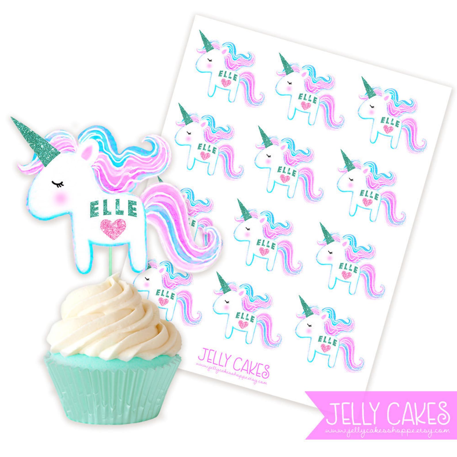 printable unicorn cupcake toppers page two cakes cupcakes candy