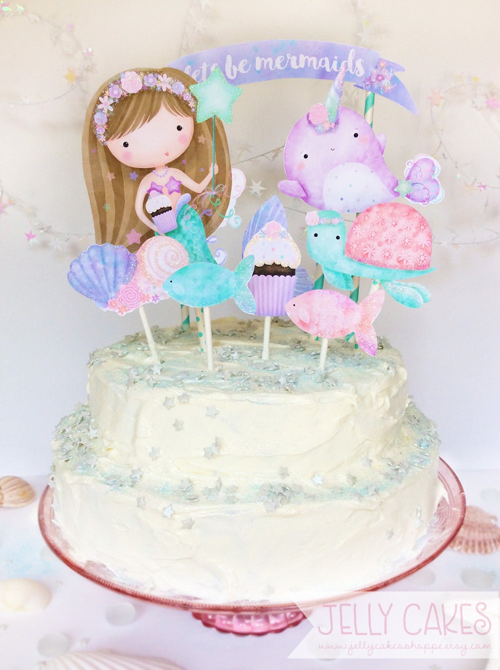 Printable Mermaid Cake Topper Mermaid Birthday Decor - Etsy