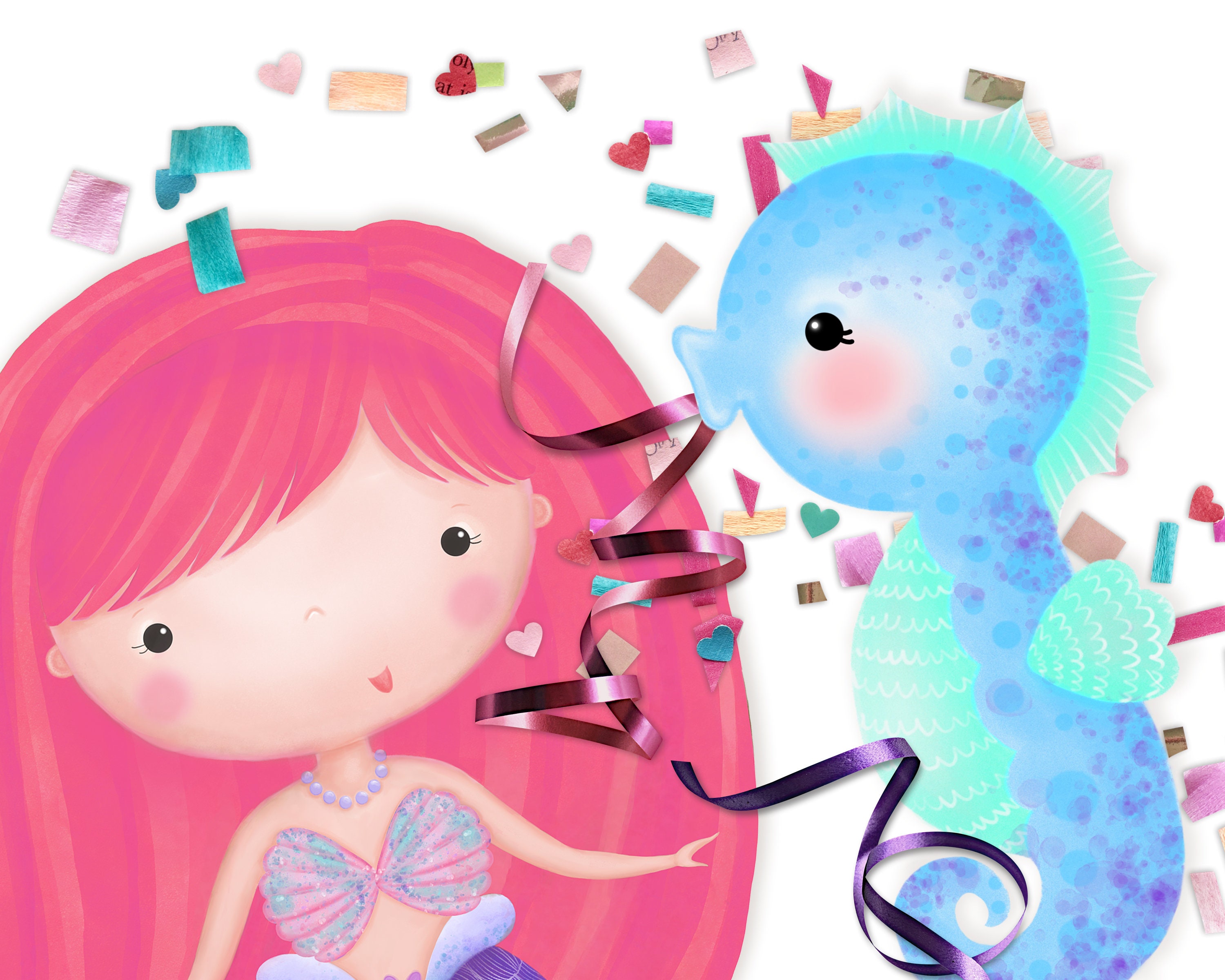 Printable Mermaid Decorations Mermaid Birthday Party Under Etsy