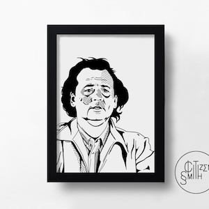 WHAT ABOUT BOB? - Bill Murray - Hand-Drawn Film Art Print/ Movie Poster