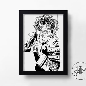 DROP DEAD FRED - Hello, Snotface! - Rik Mayall - Ręcznie rysowana sztuka filmowa/plakat filmowy
