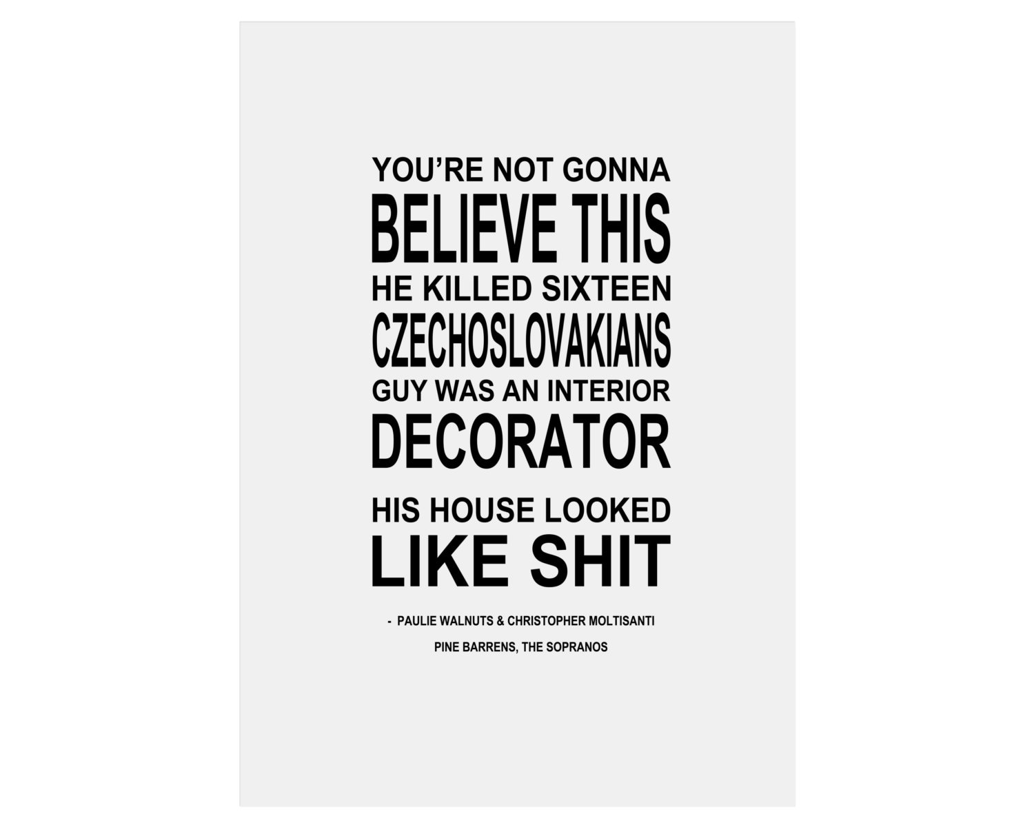 Pine Barrens THE SOPRANOS Paulie & Christopher 16 Etsy