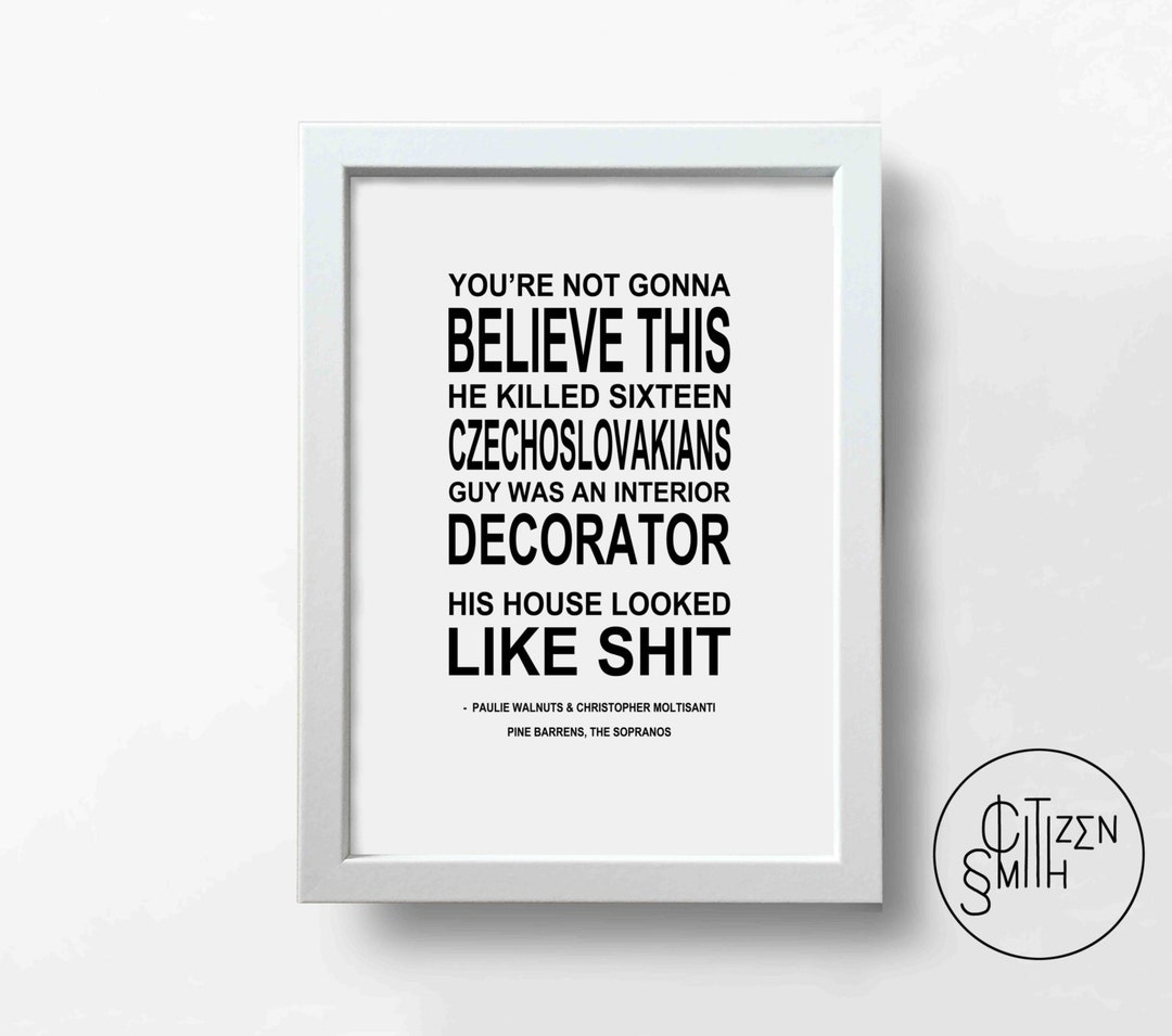 Pine Barrens THE SOPRANOS Paulie & Christopher 16 Czechoslovakians