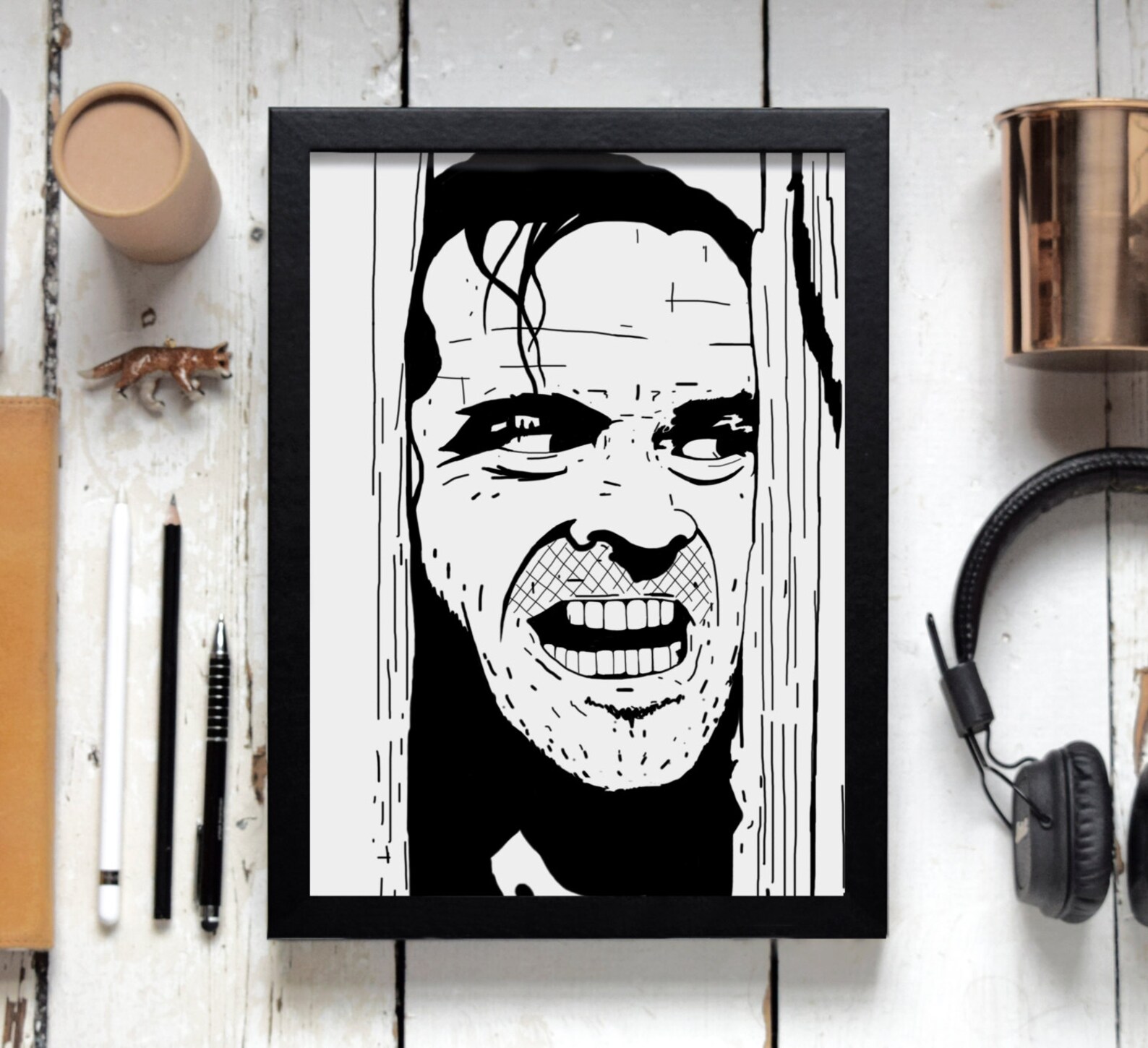 THE SHINING - Here's Johnny! - Jack Nicholson - Stanley Kubrick - Hand ...