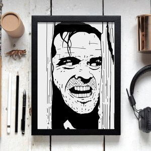 THE SHINING - Here's Johnny! - Jack Nicholson - Stanley Kubrick - Hand ...