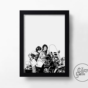 HAROLD & MAUDE - Grab The Shovel, Harold - Hal Ashby - Hand-Drawn Film Art Print/ Movie Poster