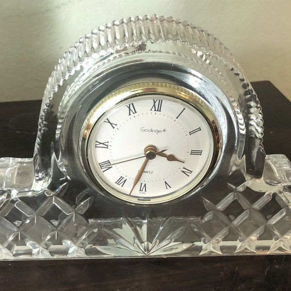 Crystal Legends by Godinger Quartz Clock 24% Lead Crystal 10 inch