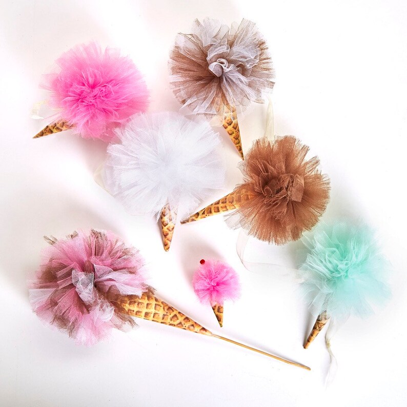 Custom Tulle Ice Cream Garland-Choose your flavors!