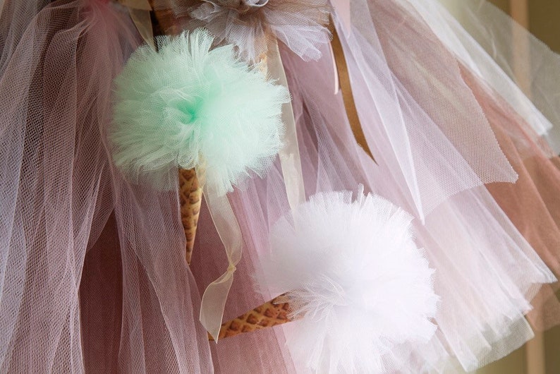 Custom Tulle Ice Cream Garland-Choose your flavors!