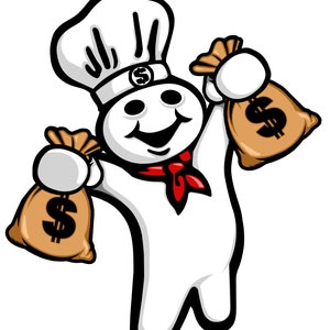 DOE BOY PaperChasers, Pieniądze, Gotówka, Hustler, Chleb, Krem, Stosy gotówki, Clipart, Kreskówka, Wektor, Hi-Res PNG