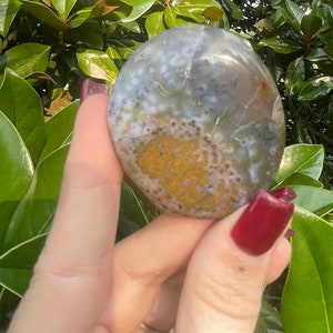 8th Vein Ocean Jasper, Ocean Jasper Palm Stone