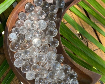 Clear Quartz, Clear Quartz Sphere, Qty. (2) SUPER MINI Spheres