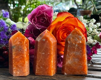 Orange Calcite, Orange Calcite Tower, Qty. 1