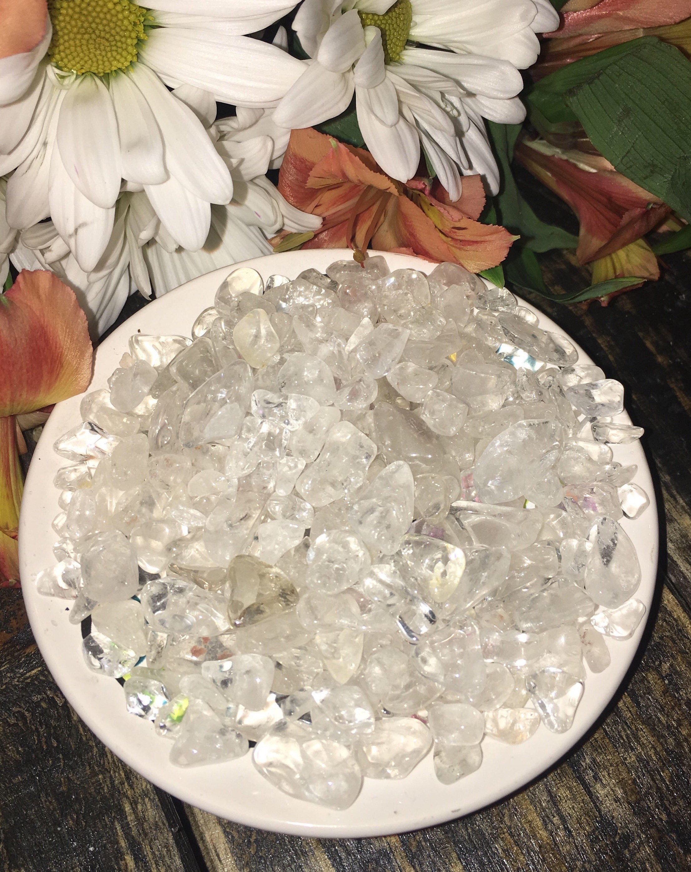 Clear Quartz Chips Gemstone Chips Clear Quartz Crystal Etsy