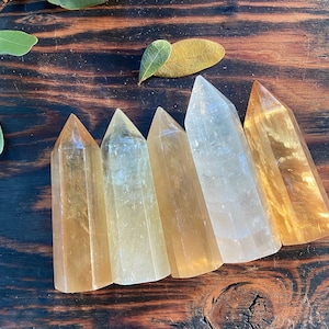 Optical Calcite, Optical Calcite Point, Honey Optical Calcite, Qty. 1