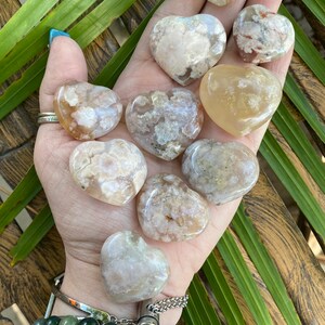 Flower Agate Heart, Flower Agate, Qty. 1