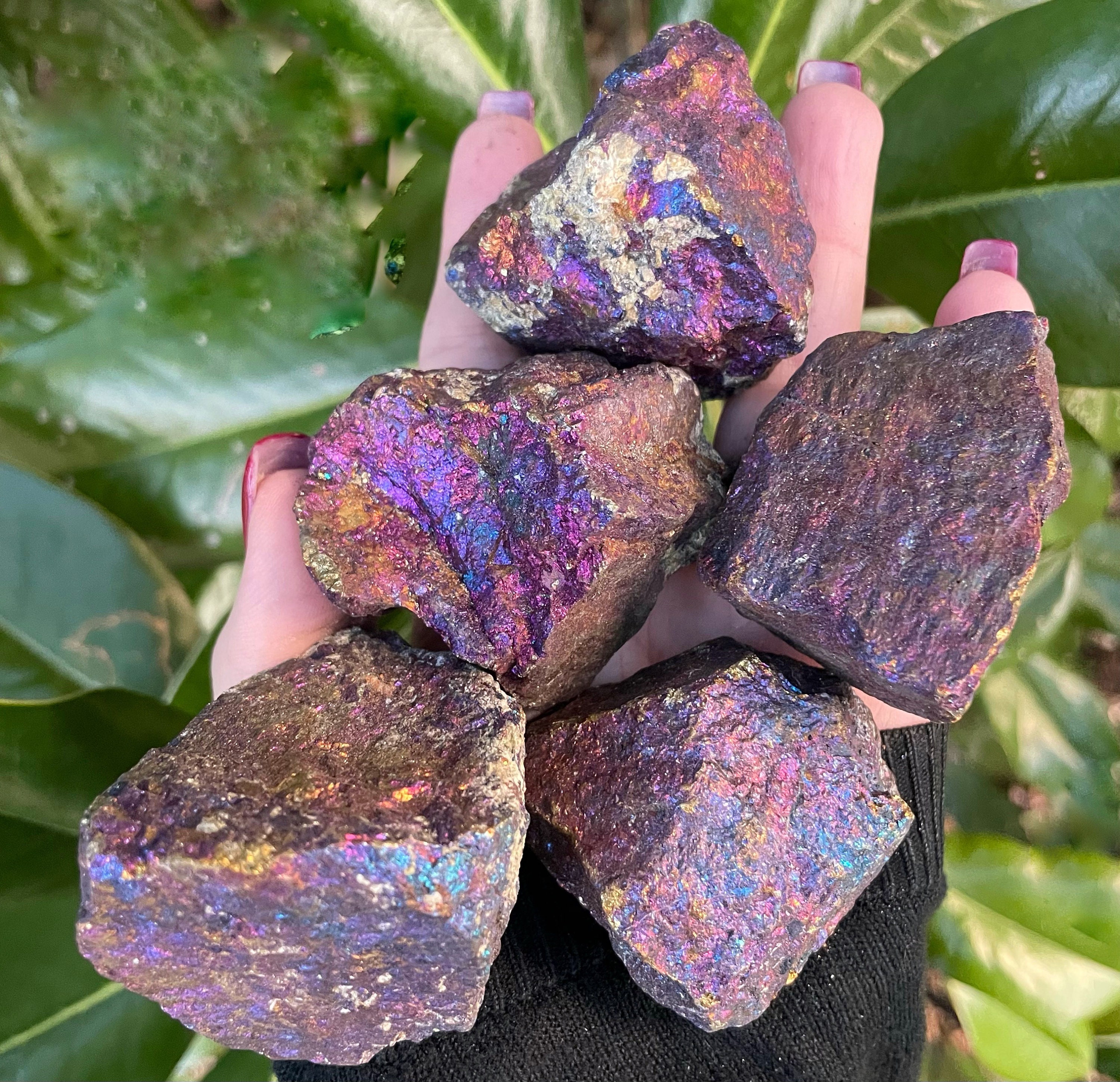 Peacock Ore Witches Stone Full Moon Stone Qty. 1 Etsy