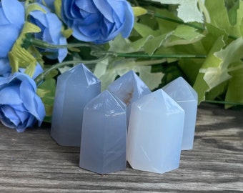 Blue Chalcedony Point, Blue Chalcedony, Qty. 1