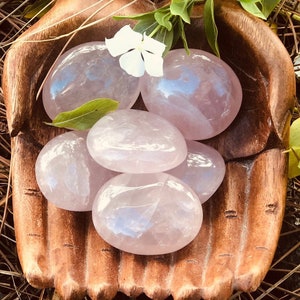 Rose Quartz, Rose Quartz Palm Stone, Qty. 1