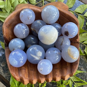 Blue Chalcedony Sphere, Blue Chalcedony, Qty. 1