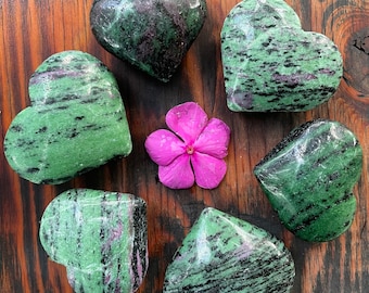 Ruby Zoisite, Ruby Zoisite Heart, Qty. 1