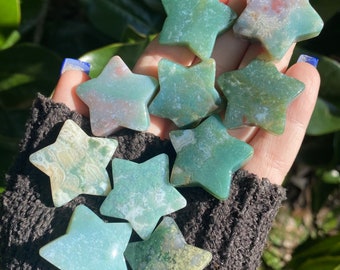Moss Agate, Moss Agate Star, Qty. 1 SMALL Star