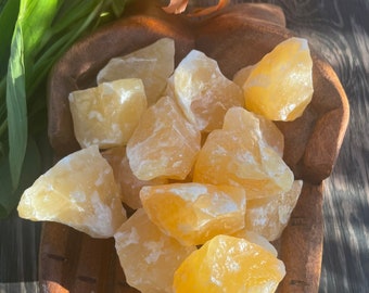 Orange Calcite, Orange Calcite Raw, Orange Calcite Cluster, Qty. 1