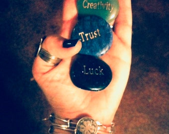 Word Stones, Worry Stones, Palm Stones, Affirmations, Word Palm Stones