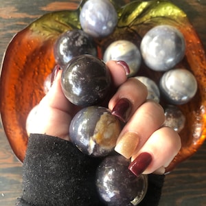 Violet Chalcedony, Violet Chalcedony Sphere, Qty. 1