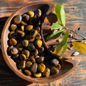 Tigers Eye, Tiger&#39;s Eye Tumbles, Qty. 5